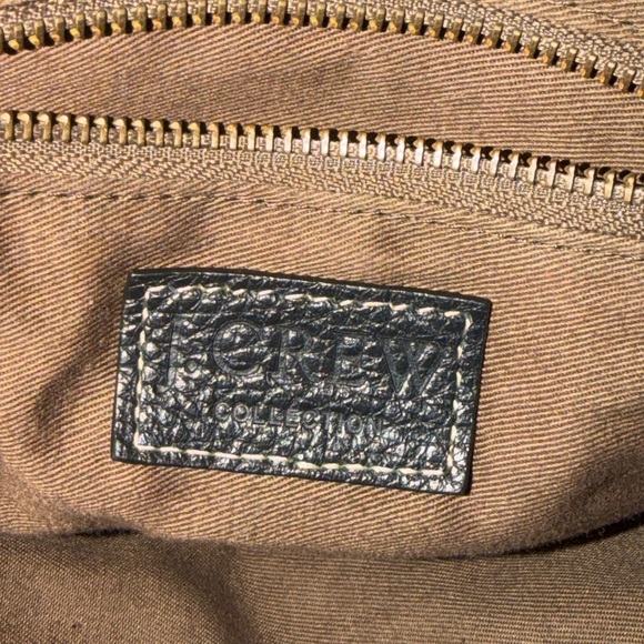 J. Crew Collection Brown Leather Shoulder Bag with Gold/Brass Accents - Picture 8 of 8